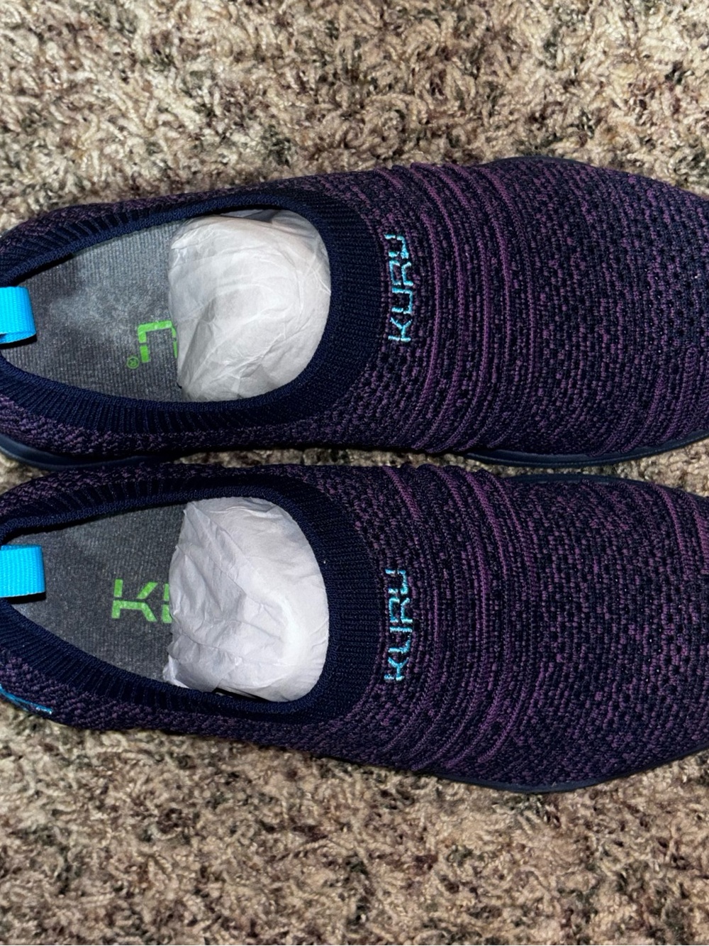 Kuru Stride Womens Size 8.5 Blue Purple Athletic Walking Slip On Shoes Sneakers - Picture 5 of 7